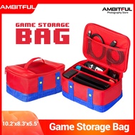 AMBITFUL Large Carrying Protective Case for Nintendo Switch OLED Console Pro Controller Travel Storage Bag Case For Switch Accessories