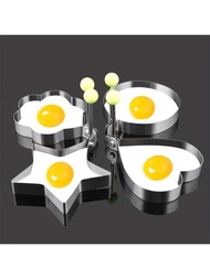 4煎雞蛋環煎餅模具創意不銹鋼煎蛋捲烹飪模具不粘廚房做飯工具
