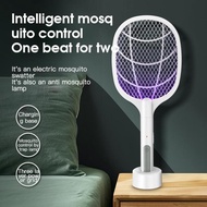 1PC Electric Flies Swatter Killer With UV Light USB Rechargeable LED Lamp Summer Mosquito Trap Racke