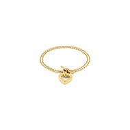 Tommy Hilfiger TOGGLE HEART Women's Bracelet IONIC PLATED THIN GOLD STEEL Strap -  Dial 2780970