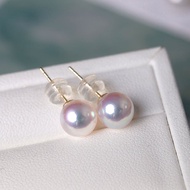 [Haisi Jewelry] Heavenly Female Pearl Series 18K Gold 7-10mm Japan Akoya Pearl Earrings Heavenly Fem