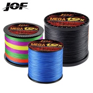 JOF X12 Fishing Line 300M 12 Strands Braided Fishing PE Line 100% PE Zero Stretch Fishing Braided Li