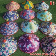 [JHY Store] COD Cone Hat Retro Bamboo Rattan Fisherman Hat Handmade Weave Straw Bucket Hat Rain Danc