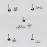 Titanium G23 lip earrings