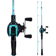 FRRTC เบ็ดตกปลาอุปกรณ์ตกปลาและชุดรีลเบ็ดตกปลารอกเบ็ดตกปลา2ส่วนเบ็ดตกปลาเหยื่อล่อปลาเอ็นตกปลาสำหรับกา