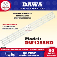 DW4355HD DAWA 43 INCH LED TV BACKLIGHT ( LAMPU TV ) DW-4355HD DW4355 DW-4355