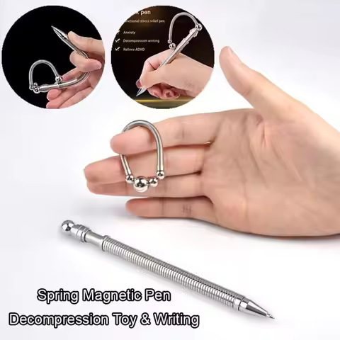 Supplies Metal Writing Tools Ballpoint Pen Gel Pen Magnetic Pen Spinner Toys Think Ink Pen Fidget Pe
