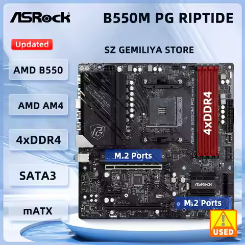 ASROCK B550 Motherboard B550M PG Riptide Motherboard AM4 128GB DDR4 support Ryzen 5600 3600 4650 380