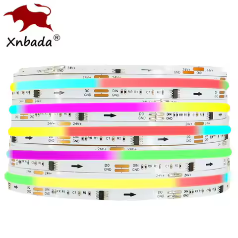 WS2811 FCOB SPI RGB IC LED Light Strip Addressable 720LEDs/m 8mm PCB Dream Color 24V WS2812B High Fl