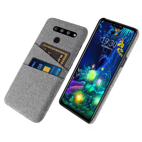 LG V50 ThinQ Cloth Cases For LG V50 ThinQ Case Dual Card Fabric Cloth Luxury Cover For LG V50 V 50 L
