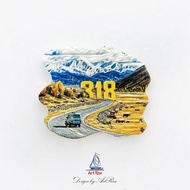Tibet 318 Highway Refrigerator Stickers Three-dimensional Magnetic Stickers Travel Souvenirs Souveni