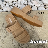 SM Erica 2 Inch Kasut Sarung Bertumit Wanita Women Strappy Peep Toe High Wedges Sandal With Buckle A