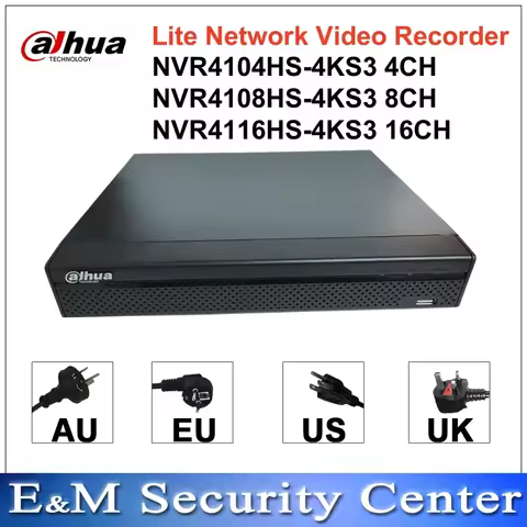 Original Dahua NVR4104HS-4KS3 NVR4108HS-4KS3 NVR4116HS-4KS3 4/8/16CH 1U Compact 1U 1HDD Lite Network