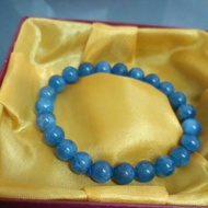 Blue apatite crystal bracelets