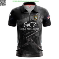 CZ Českázbrojovka IPSC 3D POLO เสื้อซิปชื่อที่กำหนดเอง