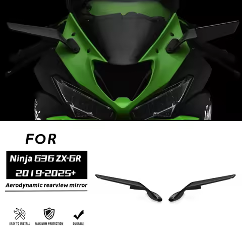 For Kawasaki Ninja ZX4R ZX4RR ZX6R Ninja 636 Rearview Mirrors Stealth Mirrors Sport Winglet Mirrors 