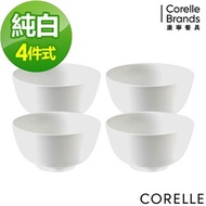 【美國康寧 CORELLE】純白4件式餐盤組(D32)