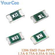 100pcs/5pcs nanoSMDC SMD Resettable Fuse 1206 SMT Fuse PPTC 1.5A 0.75A 0.35A 6V 0.16A 48V Self Recov