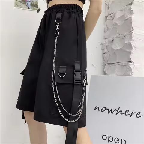 Loose Cargo Shorts Women Large Pocket Harajuku Japan Shorts Girl Couple Korean Ulzzang Trendy Street