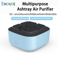 Multipurpose Ashtray Air Purifier Smoke Remover Smart Desktop Small Negative Ion Air Purifier for Filtering Second-Hand Smoke Automatic Smoke Removal Ashtray