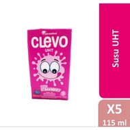 Clevo susu UHT rasa strawberry 115 ml x 5 PCS