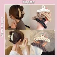 Retro High-End Hair Clip Large Frosted Hair Shark Clip Fashionable And Elegant Hair Pin Sepit Rambut