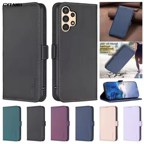 GalaxyA53 A73 Case For Samsung Galaxy A53 Leather Wallet Case For Samsung A73 A33 A23 A13 M13 M23 Co