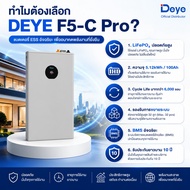 Deye SE-F5-C Pro 5.12kWh LiFePO4 ESS Battery แบตเตอรี่ลิเธียมสำหรับระบบกักเก็บพลังงาน (ESS)  รับประก