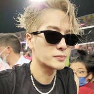 Jackson Wang Same Style Sunglasses Men's Fashion Cat's Eye Triangle Retro Small Frame Nightclub Disco Polarized Sun Glasses Women