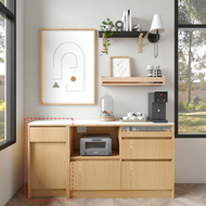 SB Design Square KUCHE ตู้ถังขยะ ขนาด 45 ซม. รุ่น Purin (บานเปิดซ้าย) สีลายไม้อ่อน (45x40x85 ซม.)