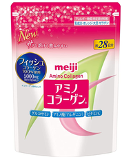ล้อตใหม่ล่าสุด ของแท้ New Meiji Amino Collagen powder 196g for refill เมจิคอลลาเจน exp 2024