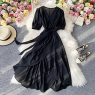 Đầm Dài Đầm Dự Tiệc Voan Cổ Điển Ngọt Ngào Mùa Hè Cho Nữ ĐầM Xòe Đi Biển Cổ Chữ V Cho Nữ ĐẦM Boho Mà