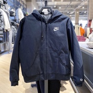 耐克（NIKE）外套棉服男装2023秋冬款新款运动服加厚保暖连帽防风休闲夹克上衣 DQ4184-010黑色 2XL