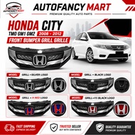 HONDA CITY TMO GM1 GM2 2008 2009 2010 2011 2012 FRONT BUMPER GRILL GRILLE SILVER BLACK RED RS H LOGO