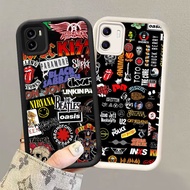 HK-43 Rock Band White Black Shockproof Casing for Silicone black white VIVO Y55 Y22 Y22s Y33E Y15a Y