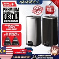 20L/30L/50L Kitchen Dustbin Stainless Steel Trash Bin Rubbish Bin Dustbin Kitchen Trash Can tong sam