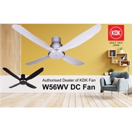KDK W56WV DC Ceiling Fan 4Blades with Remote Control (White/Black)
