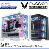 INVASION A-2000 ATX DESKTOP CASING / CASE WITH FLEXIBLE STORAGE SUPPORT / ANGLED AIRFLOW - A2000 - B