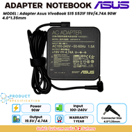 ประกัน 1 ปี Asus Adapter Asus VivoBook S15 S531F 19V/4.74A 90W 4.0*1.35mm สายชาร์จ (asus014) ของแท้