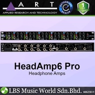 ART Pro Audio HeadAmp6 Pro 6 Channel Pro Headphone Amplifier with EQ (Head Amp 6 Pro)