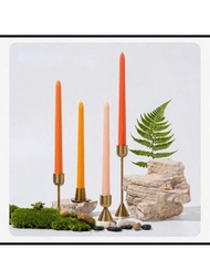 4入組漸層橙色長杆錐形蠟燭 - 25cm/9.84英寸,適用於無煙蠟燭浪漫婚禮、宴會、生日、家居裝飾、聖誕節 - 4入組