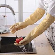 21.65 Inch/55cm Extra Long Waterproof Cleaning Gloves - Anti-Slip Reinforced, Suitable For Pond Slud
