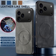 Casing For iPhone 17 Pro Max IPhone17 i17 ProMax 17Pro Max Retro Leather Phone Case Lens Protection 