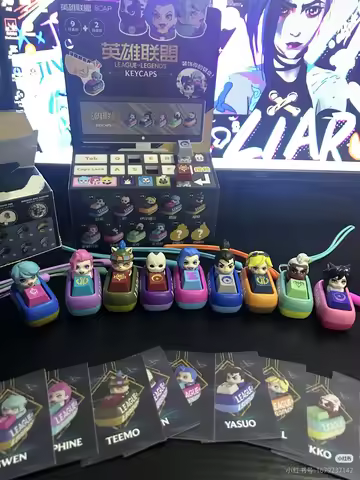 League of Legends Jinx Keycap Blind Box Original Soap Studio Trendy Game Peripheral Pendant Gift for