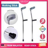 LOVIDA Aluminium Walking Stick Elbow Adjustable 106-128cm Crutches Medical