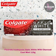 Colgate - Fluoride Toothpaste Optic White With Charcoal Cool Mint 119g ยาสีฟันออพติกไวท์ชาร์โคลไวท์เ