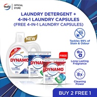 [BUY 2 FREE 1] DYNAMO Laundry Detergent Fresh 3.9kg + DYNAMO 4in1 Laundry Capsules Fresh 10ml*20pcs 