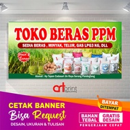 Cetak Spanduk Banner Toko Beras - Bisa Request Custom