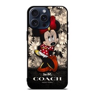 Coach* FLOWER MINNIE MOUSE IPhone 15 Pro Max 6.7 Inch 2023 Case Black For IPhone 15 IPhone 15 Pro IP