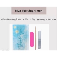Nail box - Set of 24 fake nails, get 4 free Z493 stickerPiece